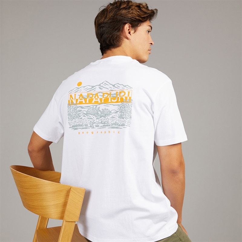 Napapijri Mens Aspect T-Shirt Bright White - Image 1