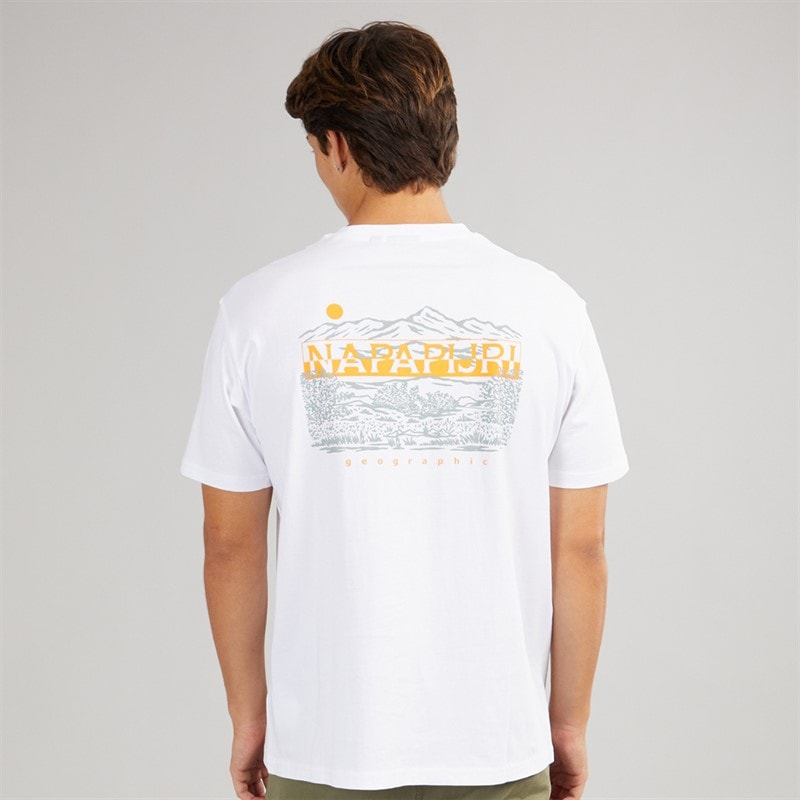 Napapijri Mens Aspect T-Shirt Bright White - Image 3