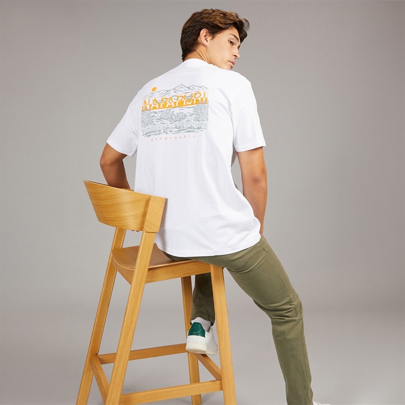 Napapijri Mens Aspect T-Shirt Bright White - Image 4