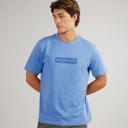 Napapijri Mens Box Logo T-Shirt Blue Jasper