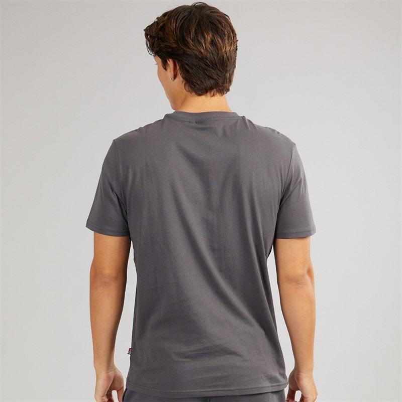 Napapijri Mens Sory T-Shirt Dark Grey Solid - Image 2