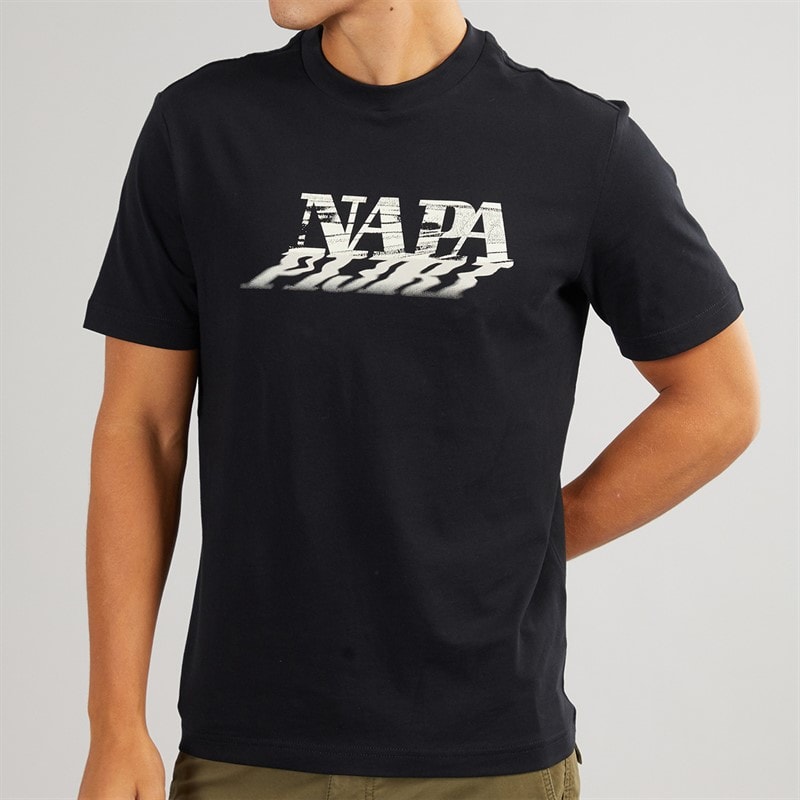 Napapijri Mens Lodestar T-Shirt Black Beauty - Image 3