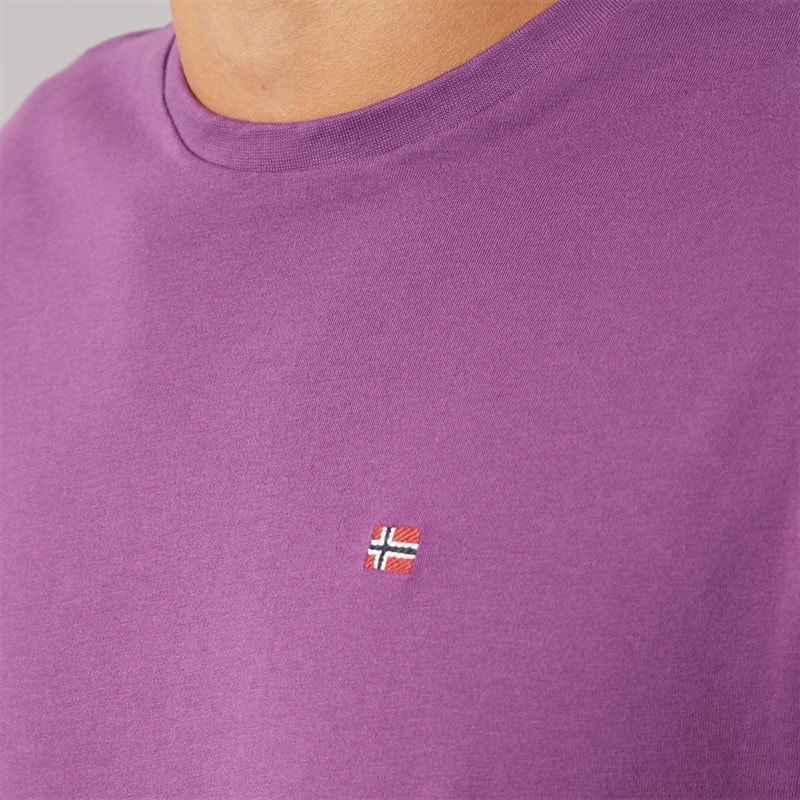 Napapijri Mens Salis T-Shirt Purple Pass - Image 3