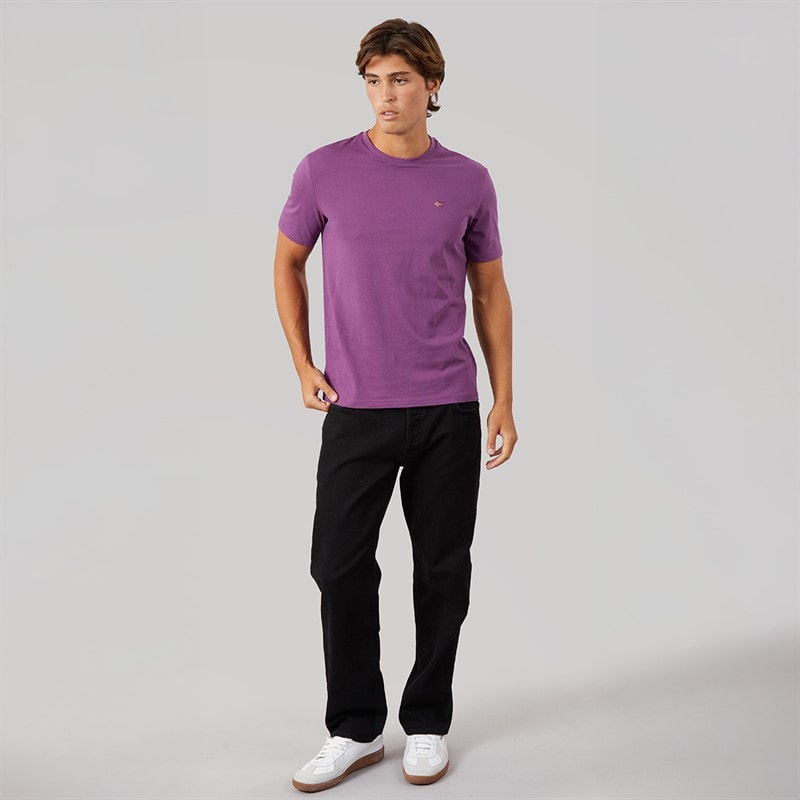 Napapijri Mens Salis T-Shirt Purple Pass - Image 4