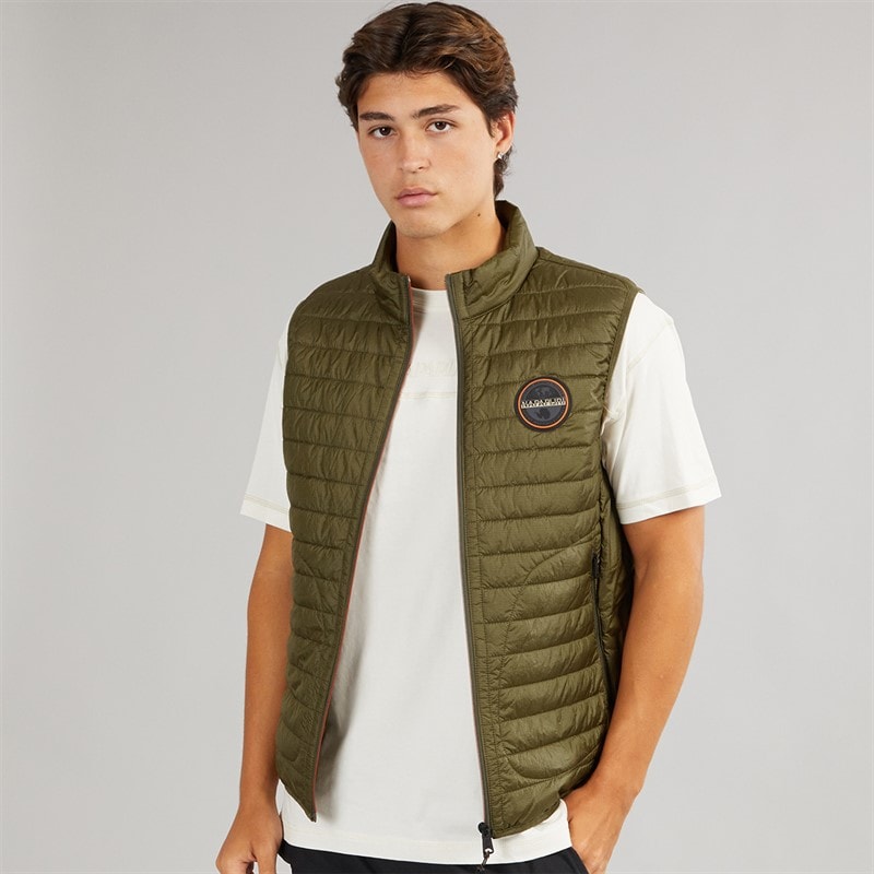 Napapijri Mens Amiata Vest Gilet Dark Olive