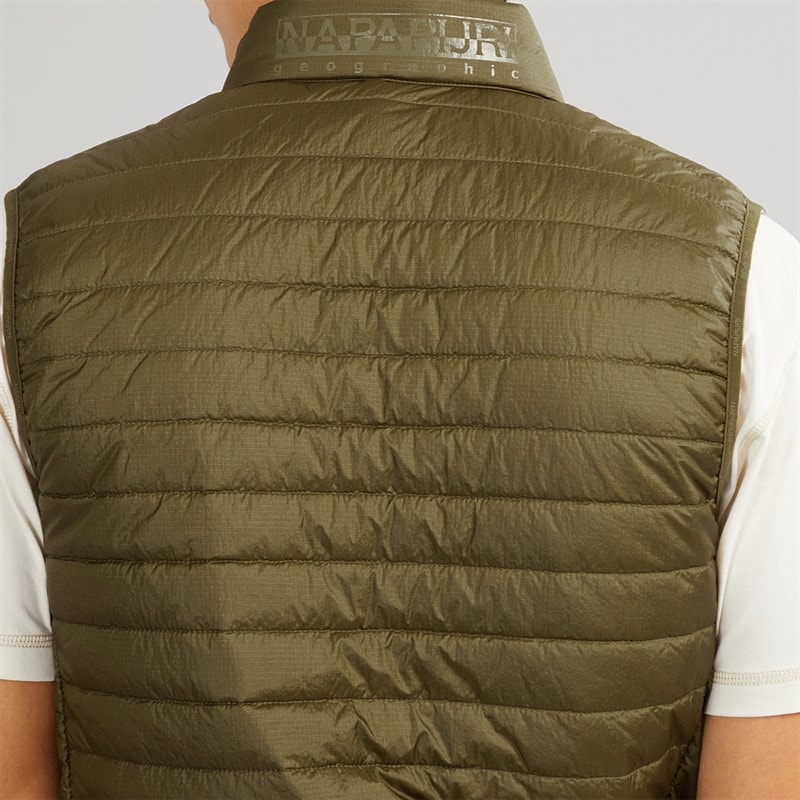 Napapijri Mens Amiata Vest Gilet Dark Olive - Image 5