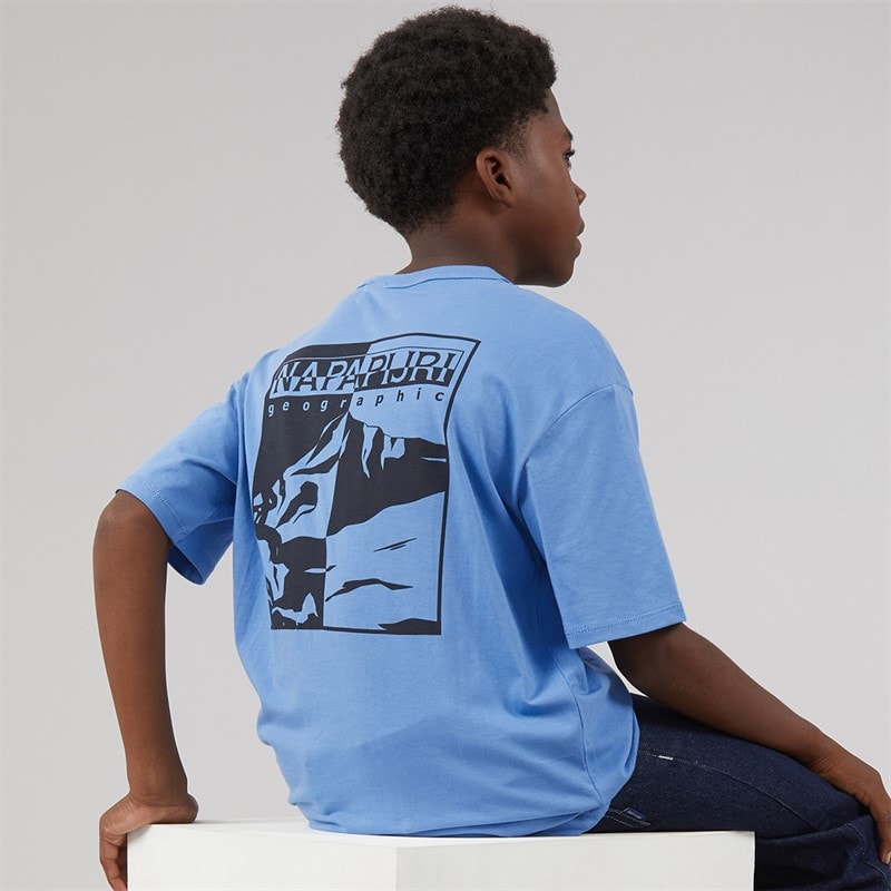 Napapijri Boys Scape T-Shirt Blue Jasper - Image 1