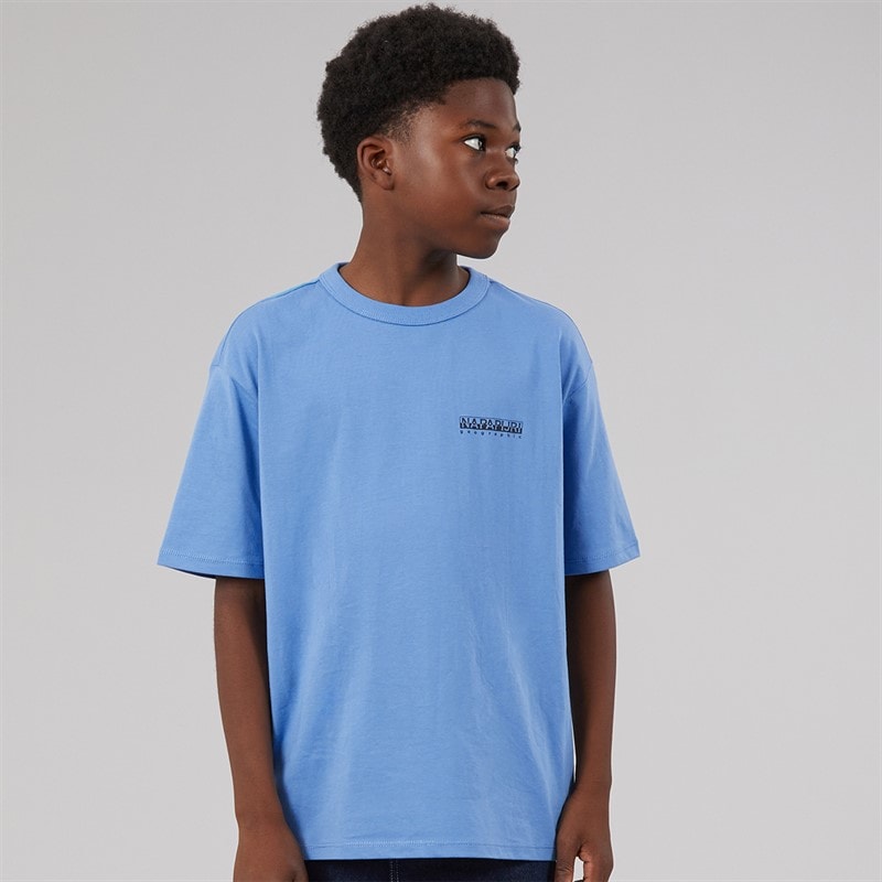 Napapijri Boys Scape T-Shirt Blue Jasper - Image 2