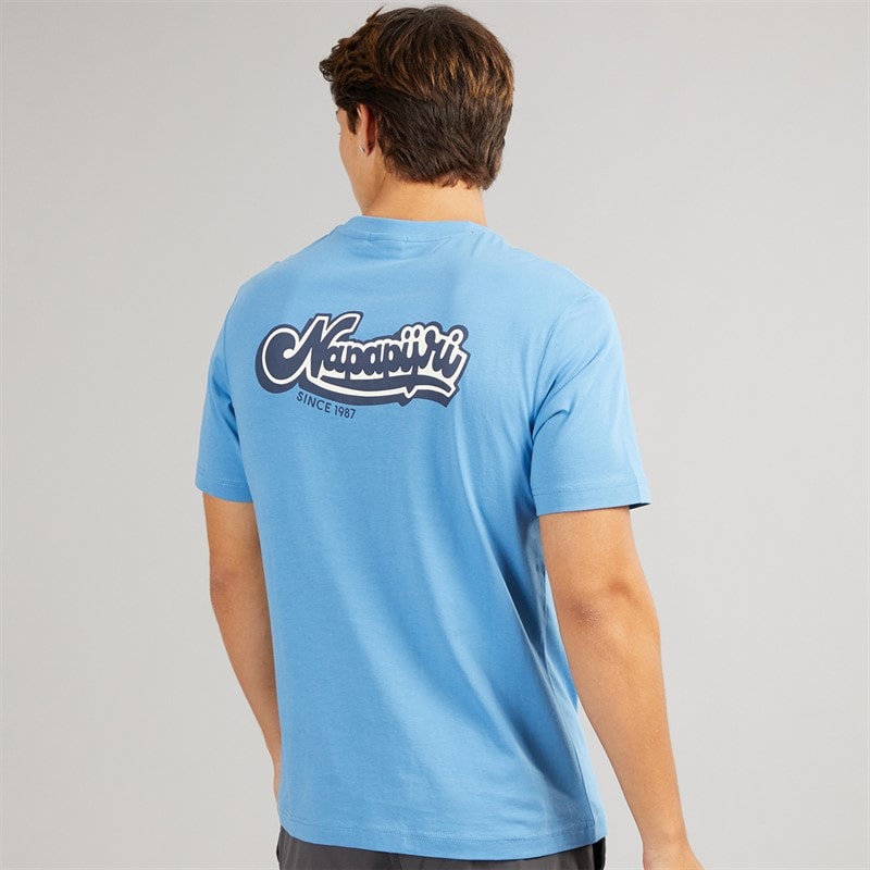 Napapijri Mens Zinc T-Shirt Blue Jasper - Image 3