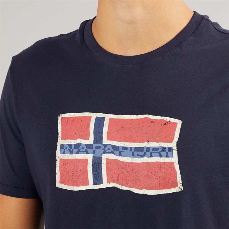 Napapijri Mens Mahsa T-Shirt Blue Marine - Image 3