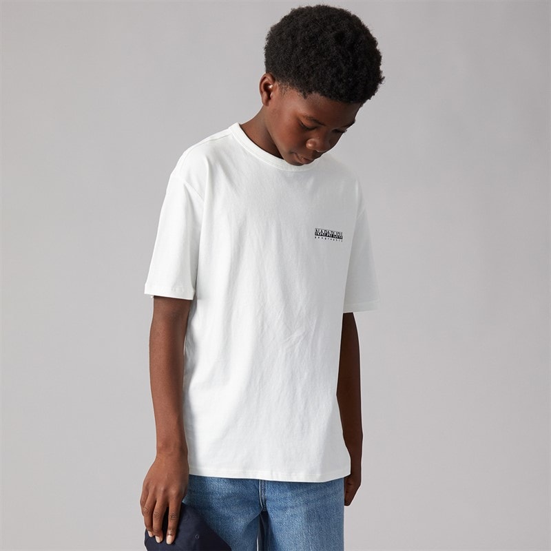Napapijri Junior Scape T-Shirt White Heron - Image 2