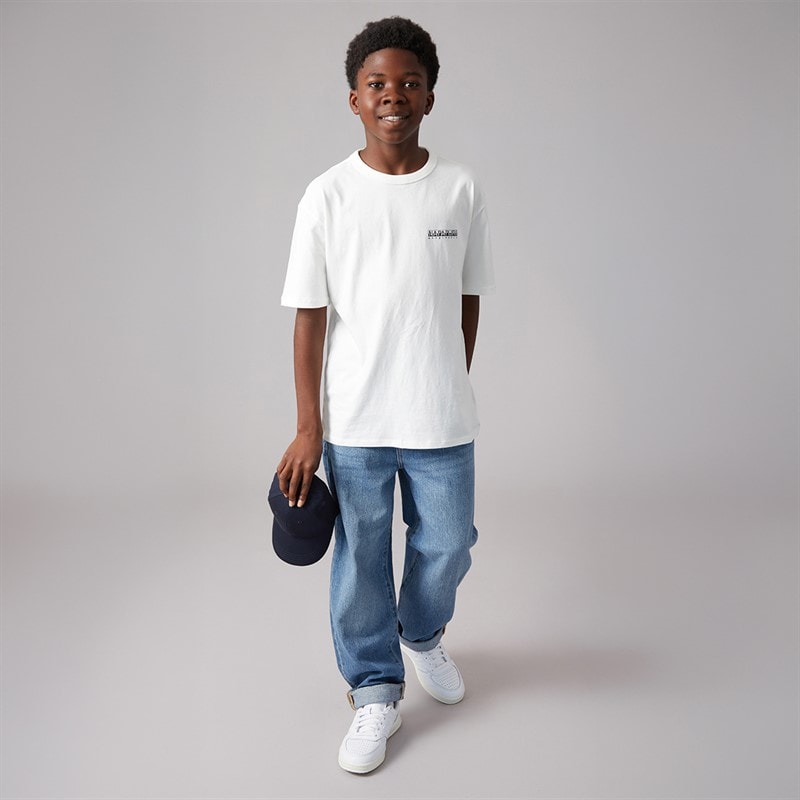 Napapijri Junior Scape T-Shirt White Heron - Image 4