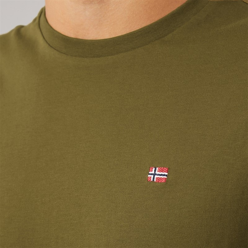 Napapijri Mens Salis T-Shirt Dark Olive - Image 3