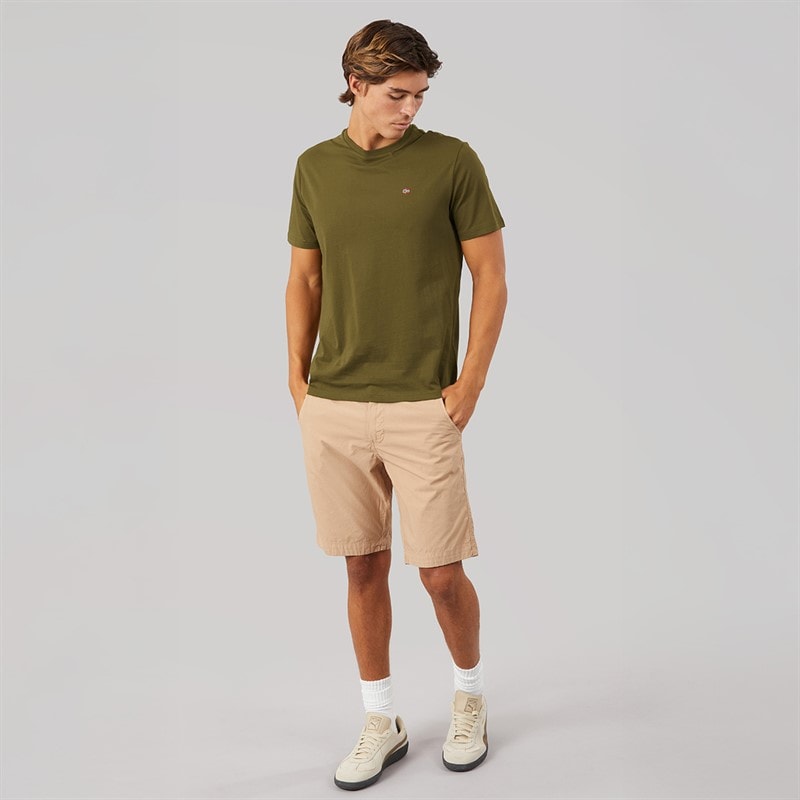 Napapijri Mens Salis T-Shirt Dark Olive - Image 4