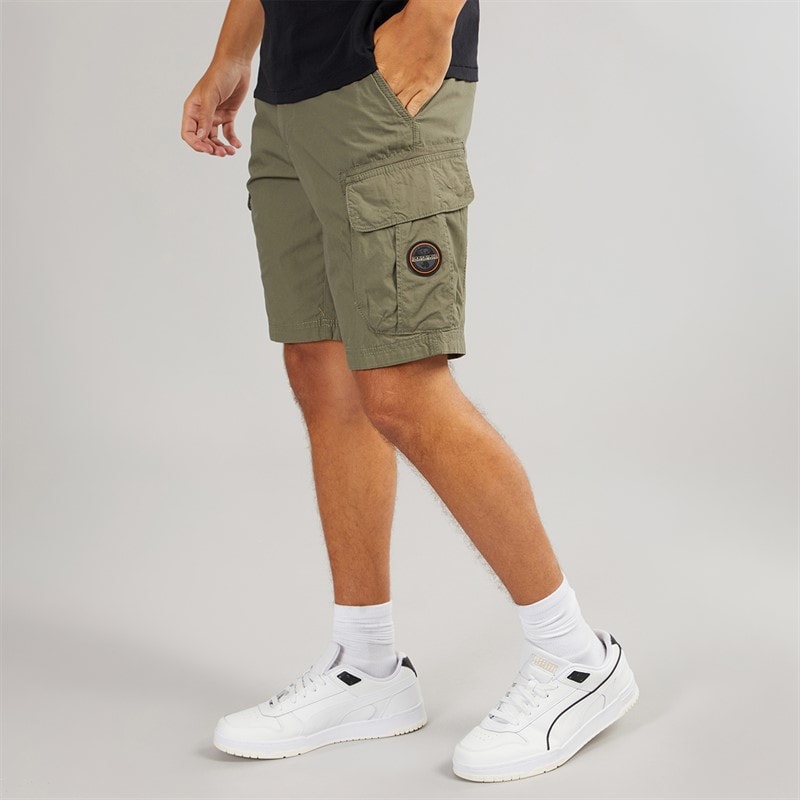 Napapijri Mens Rydal Cargo Shorts Tea Leaf - Image 3
