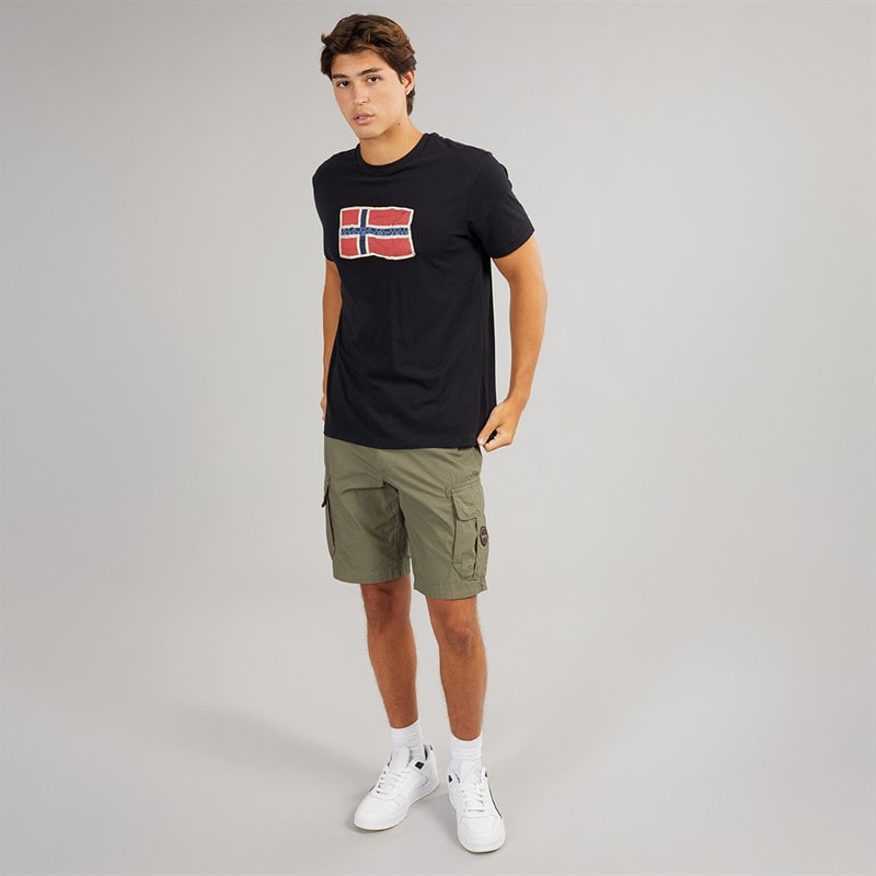 Napapijri Mens Rydal Cargo Shorts Tea Leaf - Image 4