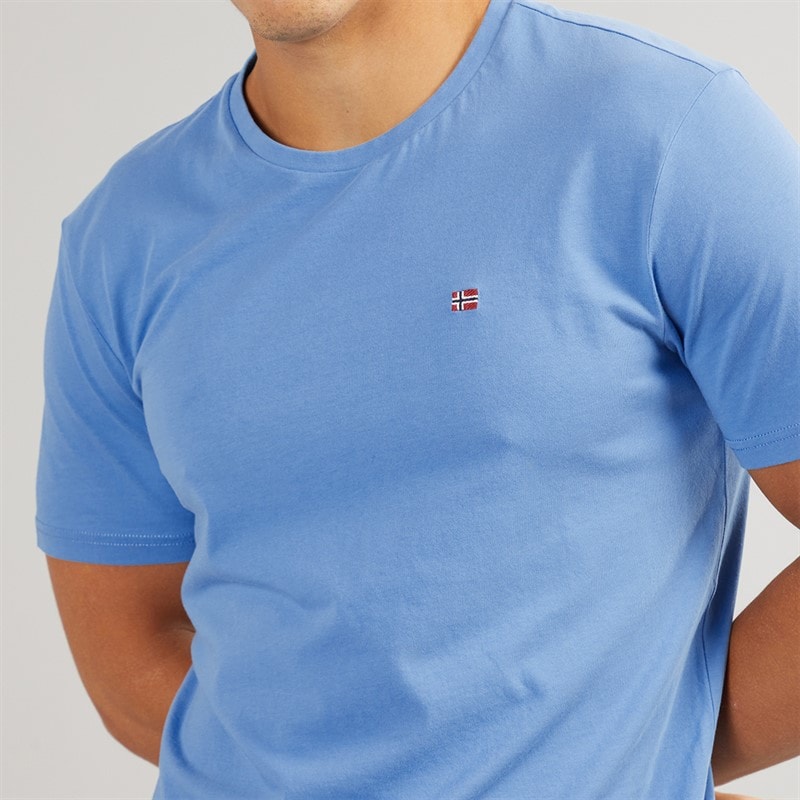 Napapijri Mens Salis T-Shirt Blue Jasper - Image 3