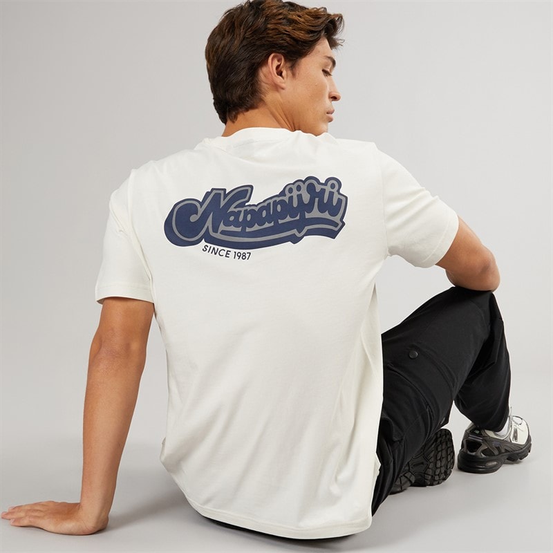Napapijri Mens Zinc T-Shirt White Whisper - Image 1