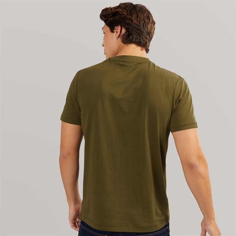 Napapijri Mens Mahsa T-Shirt Dark Olive - Image 2