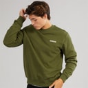 Napapijri Mens Small Box Crew Sweatshirt Dark Olive