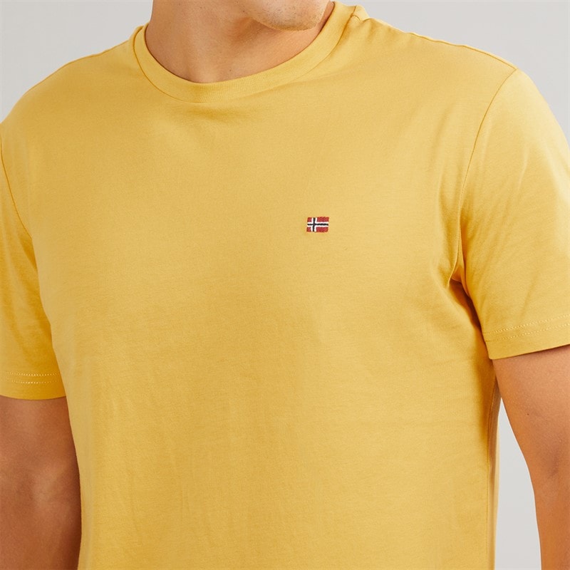 Napapijri Mens Salis T-Shirt Yolk Yellow - Image 3