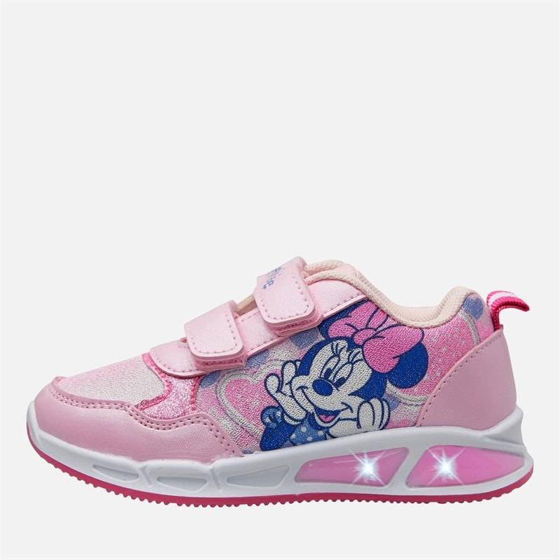 Minnie Mouse Infant Girls Light Up Trainers Pink - Image 1