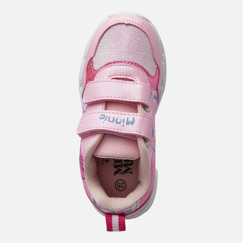 Minnie Mouse Infant Girls Light Up Trainers Pink - Image 4