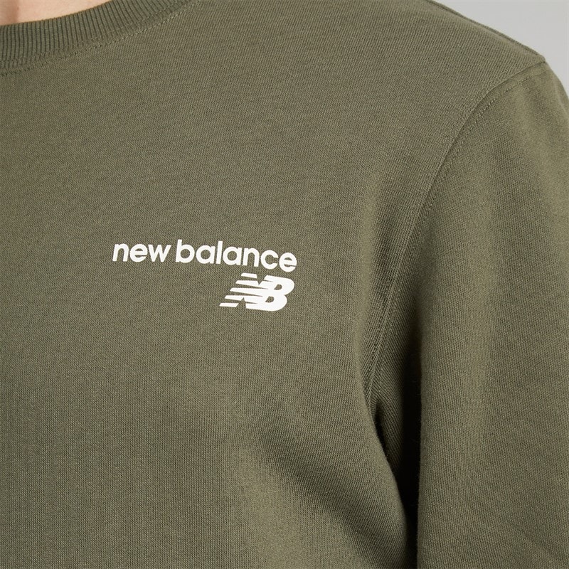 New Balance Mens Classic Core Sweatshirt Army Green - Image 3