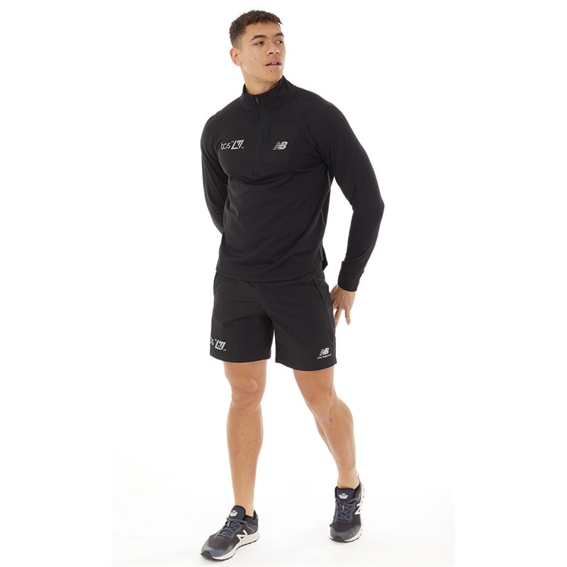 New Balance Mens London Edition Heat Grid 1/2 Zip Running Top Black - Image 4