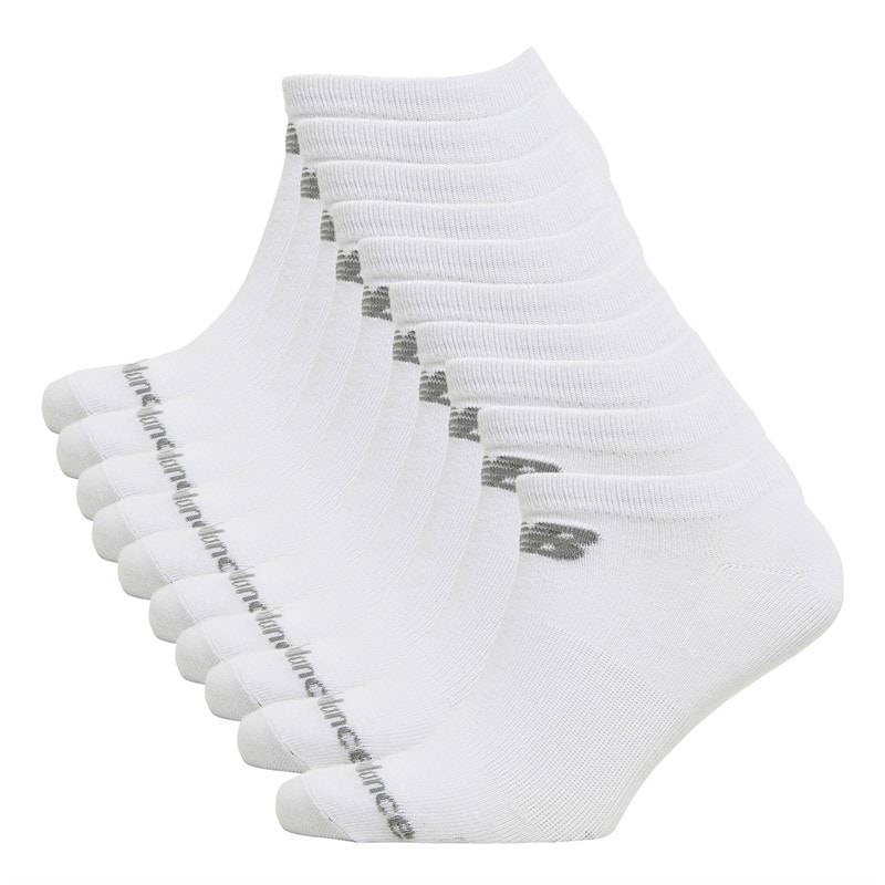 New Balance Ten Pack No Show Socks White
