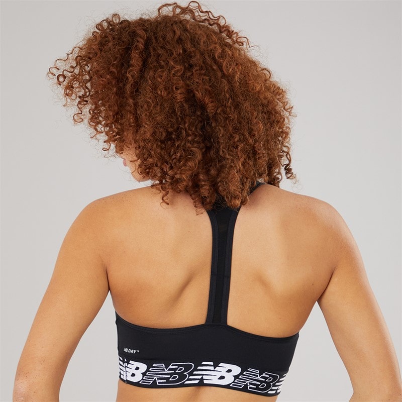 New Balance Womens NB Pace 3.0 Performace Sports Bra Top Black - Image 2
