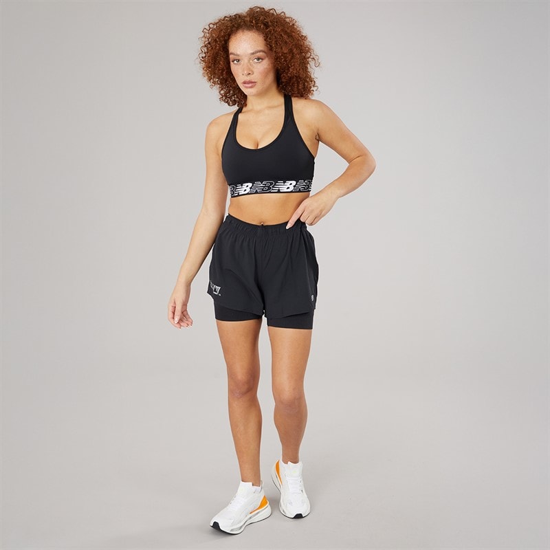 New Balance Womens NB Pace 3.0 Performace Sports Bra Top Black - Image 3