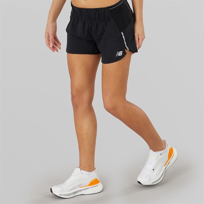 New Balance Womens Impact 3 Inch Running Shorts Black - Image 3
