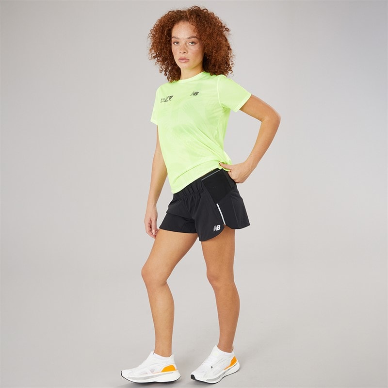 New Balance Womens Impact 3 Inch Running Shorts Black - Image 4