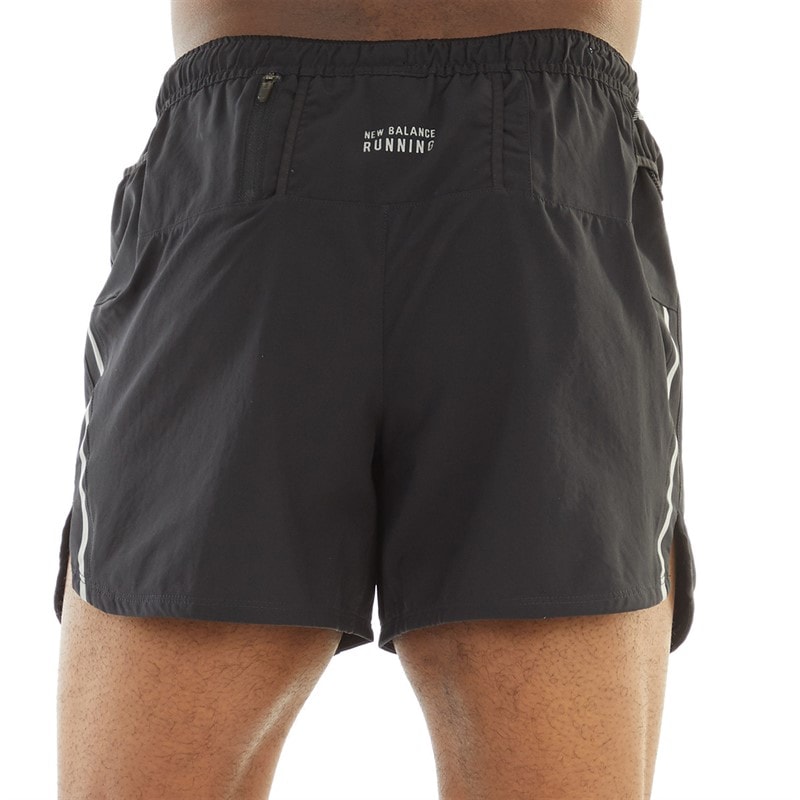 New Balance Mens Impact 5 Inch Running Shorts Black - Image 4