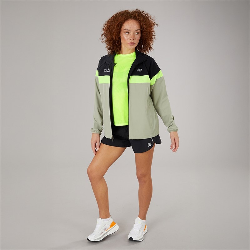 New Balance Womens London Edition Marathon Running Jacket Black - Image 4