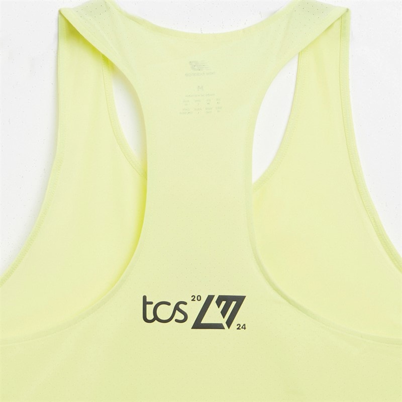 New Balance Mens London Edition Athletics Running Vest Limelight - Image 3