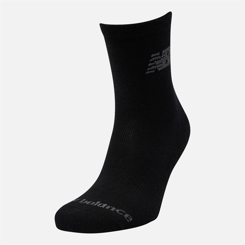 New Balance Junior Boys Ten Pack Cushioned Crew Socks Black - Image 2