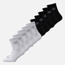 New Balance Junior Boys Ten Pack Cushioned Crew Socks Black/White