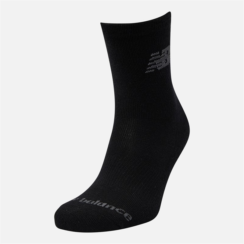New Balance Junior Boys Ten Pack Cushioned Crew Socks Black/White - Image 3
