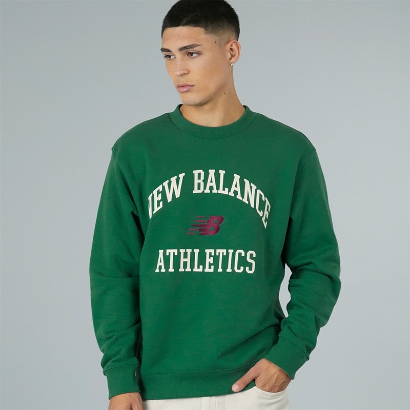 New Balance Mens Sweatshirt TM Forest Green - Image 1
