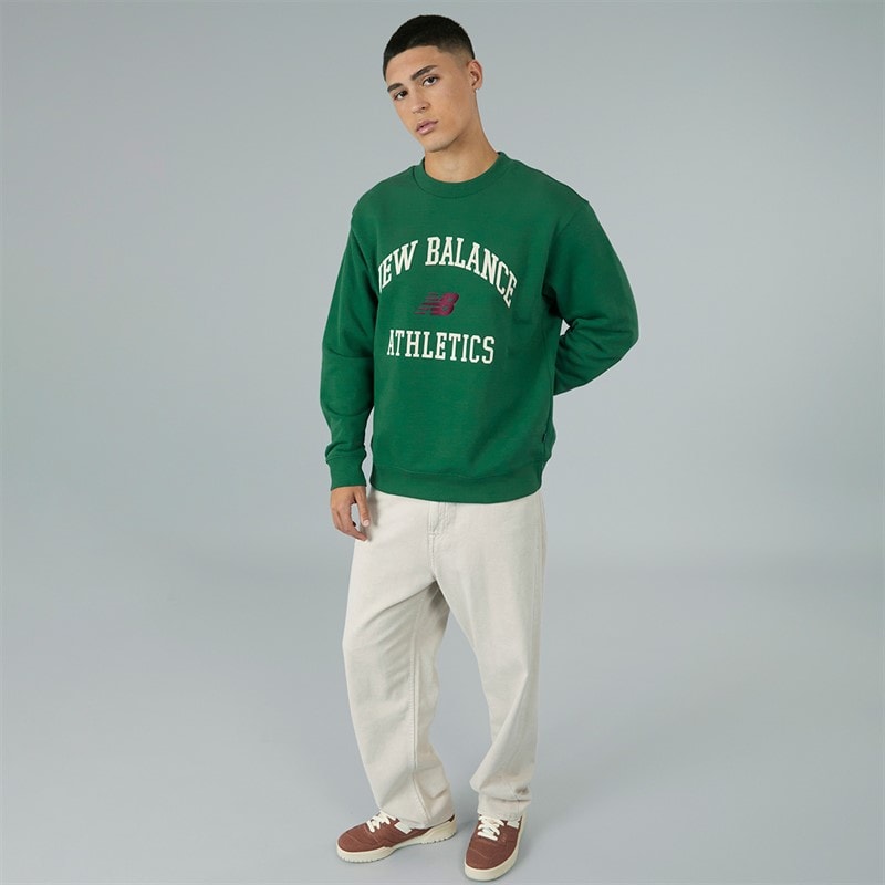 New Balance Mens Sweatshirt TM Forest Green - Image 3