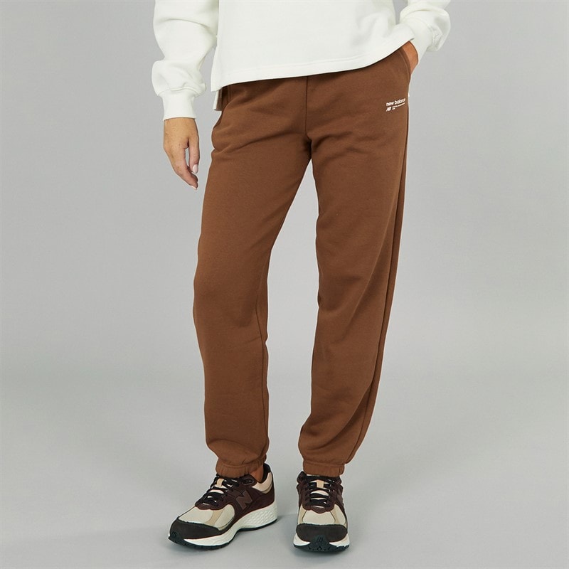New Balance Womens Heritage Fleece Sweat Pants Pine Cone - Image 1