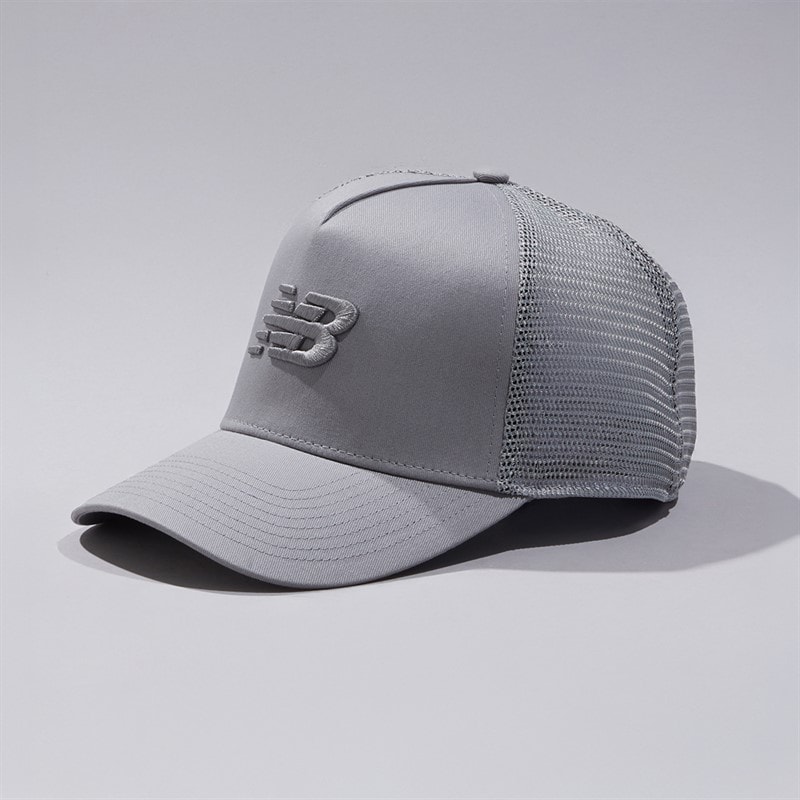New Balance Essentials Trucker Cap Slate Grey/Slate Logo - Image 1