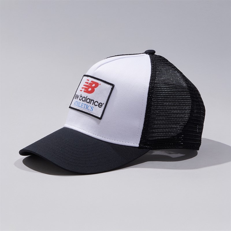 New Balance Athletics Logo Trucker Cap Black/White