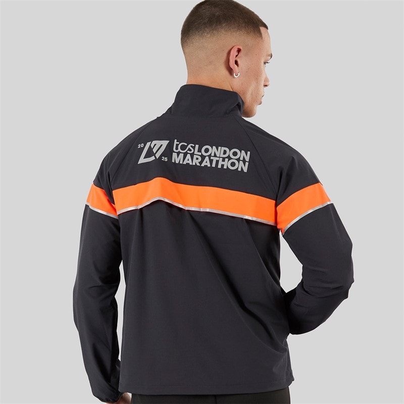 New Balance Mens London Edition Marathon Running Jacket Black - Image 2