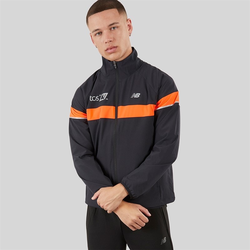 New Balance Mens London Edition Marathon Running Jacket Black - Image 3