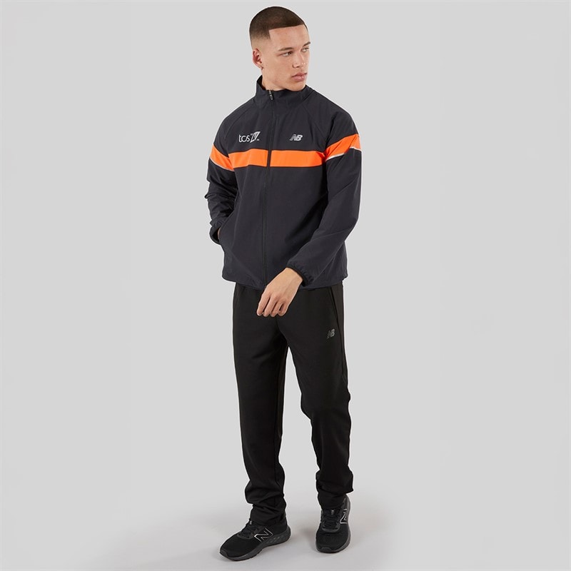New Balance Mens London Edition Marathon Running Jacket Black - Image 4