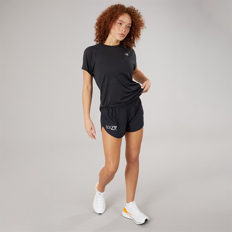 New Balance Womens London Edition RC Ultra Light Running Shorts Black - Image 4
