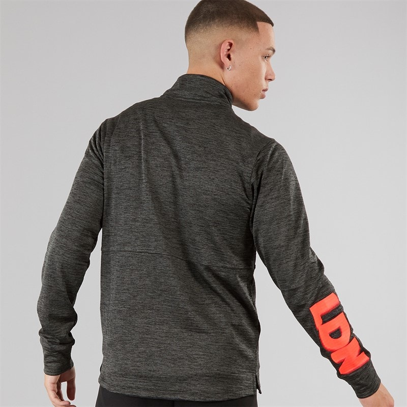 New Balance Mens London Edition Athletics Heat Grid Running 1/2 Zip Top Black - Image 2